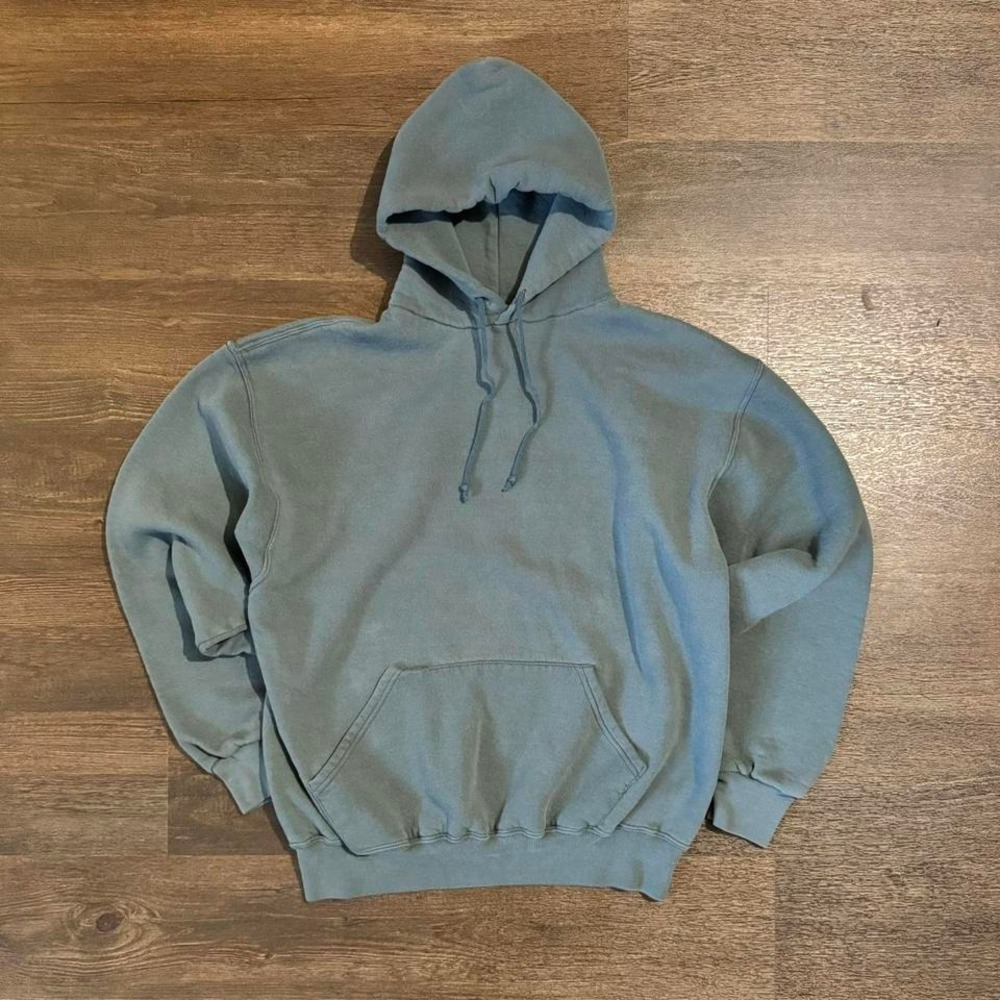 vintage teal blue russell athletic blank‎ hoodie